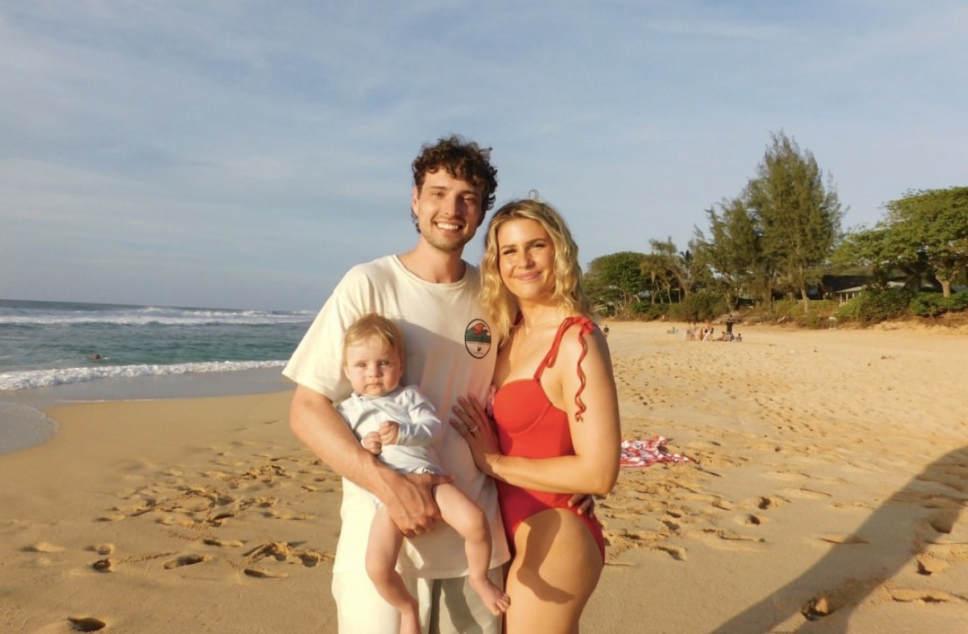 Cole with his wife Jocelyn and their daughter